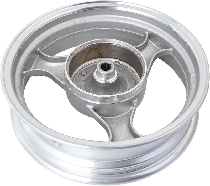 Minho Rear Side Drum Brake Motorcycle 13 Inch Mt3.50x13 Wheel Hub in Steel Material Compatible with Chinese 4-stroke GY6 Engine Scooter Mopeds Jonway 125cc,Silver Color - Image 3